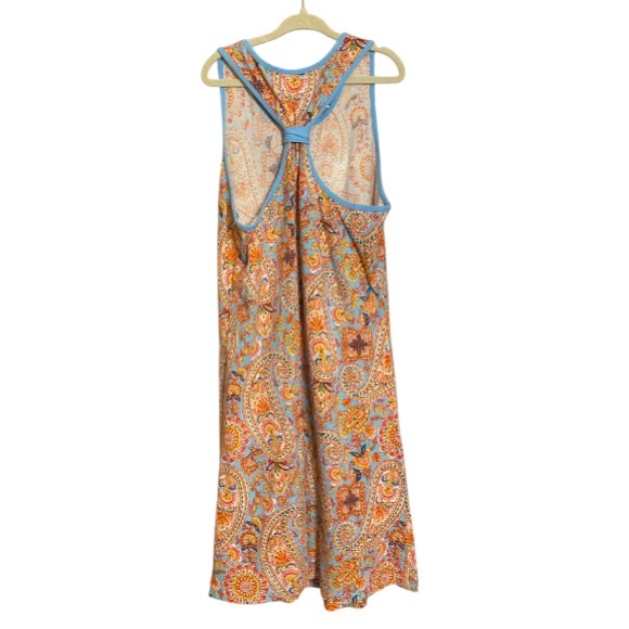 🌸Land’s End Kids Colorful Paisley Sleeveless Dress Size Medium (10/12) - Picture 3 of 7